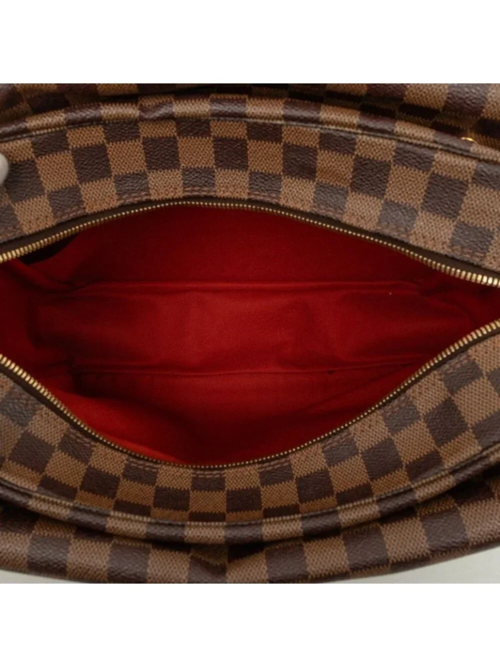 Louis Vuitton Damier Naviglio Crossbody Shoulder Bag Brown Leather